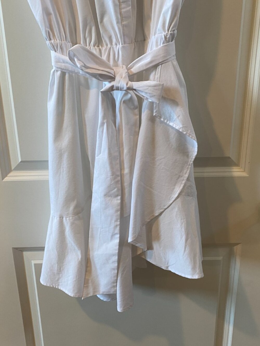 Express White Boyfriend Poplin Portofino Mini Shirt Dress Size Medium - Picture 5 of 9
